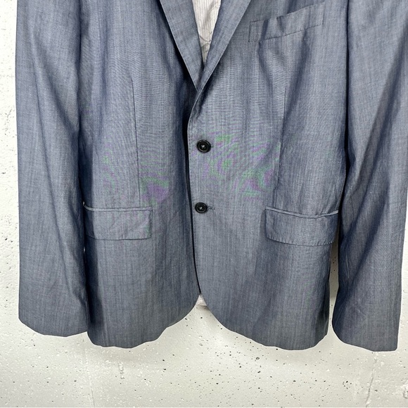 Brooks Brothers Men’s size 44R Red Fleece Line Gray Wool Blend Suit Jacket - Picture 3 of 14